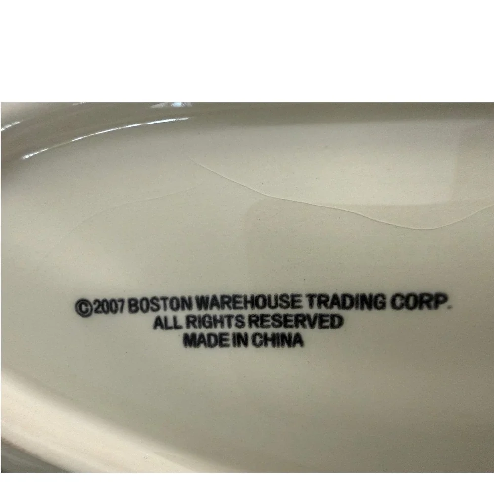 Boston Warehouse Penguin Ceramic Tidbit Trinket Dish Black White‎ Coastal Decor